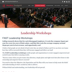 Leadership Workshops, Leadership Development Workshops - Gordon Tredgold