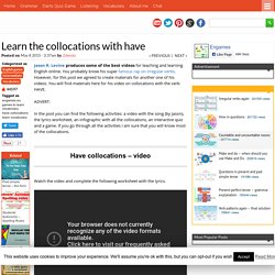 Learn the collocations with have