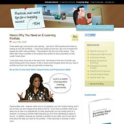 Here’s Why You Need an E-Learning Portfolio