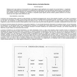 El lector alumno y los textos literarios