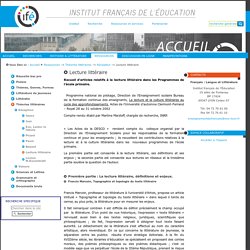 Lecture littéraire