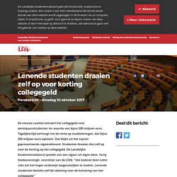 Lenende studenten draaien zelf op voor korting collegegeld - LSVb