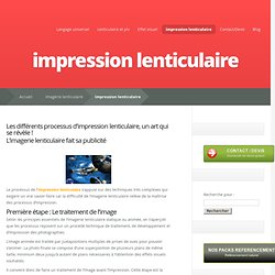 Imagerie lenticulaire : processus d impression