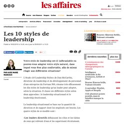 Les 10 styles de leadership