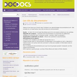 Les clés du documentaire