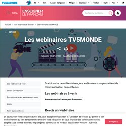 Les webinaires TV5MONDE
