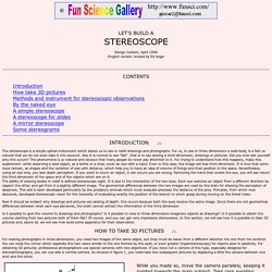 Let us Build a Stereoscope