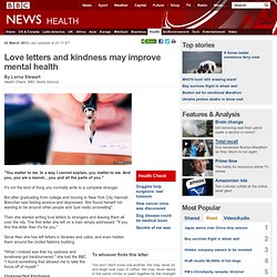 Love letters and kindness may improve mental health