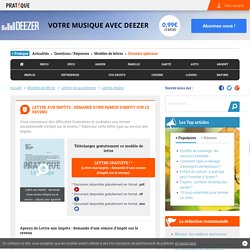 Lettre aux impôts : demande d'une remise d'impôt sur le revenu