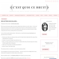 Des lettres par milliers... lettres décoratives