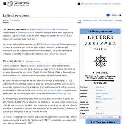 Lettres persanes