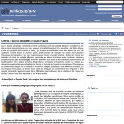 Lettres : Sujets sensibles et numériques