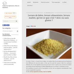Levure de bière, levure alimentaire, levure maltée, qu'est-ce que c'est ? Avec ou sans gluten ?