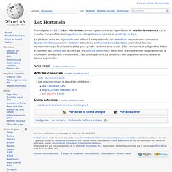 Lex Hortensia