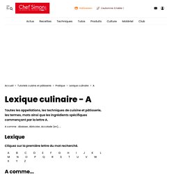 Lexique culinaire