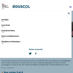 Lexique et culture