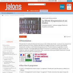 La liberté d'expression et ses limites