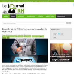 LinkedIn fait de l’E-learning son nouveau relais de croissance