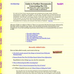 Links to Documents Concerning the CIA
