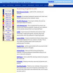 Links for teachers of English