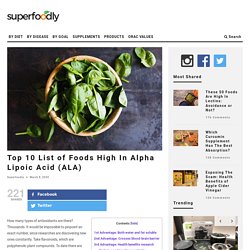 Top 10 List of Foods High In Alpha Lipoic Acid (ALA)