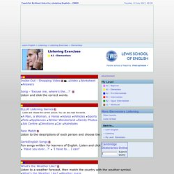 Listening - Listening Exercises - Elementary