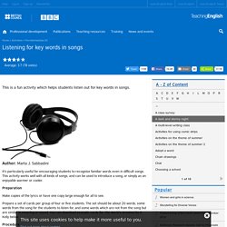 Listening for key words in songs