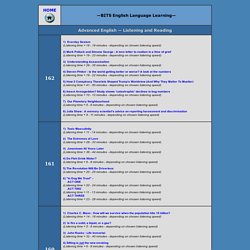 ESL English Listening & Adult Literacy - News - Audiobooks - Songs - Radio Dramas