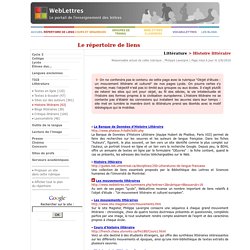 Littérature > Histoire littéraire
