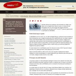 Savoirs CDI: Projet Défi Babelio : littérature jeunesse & outils numériques