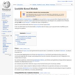 Loadable Kernel Module