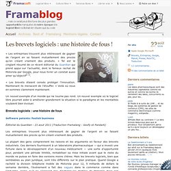 Les brevets logiciels : une histoire de fous !