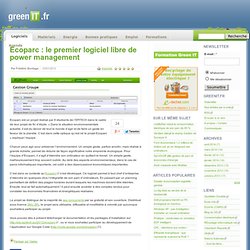 Ecoparc : le premier logiciel libre de power management