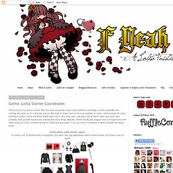 Gothic Lolita Starter Coordinates