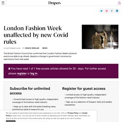 London Fashion Week unaffected by new Covid rules