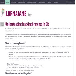 Understanding Tracking Branches in Git