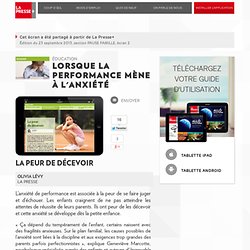 Lorsque la performance mène à l'anxiété