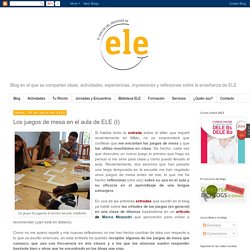 Los juegos de mesa en el aula de ELE (I)