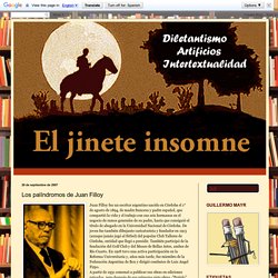 Los palíndromos de Juan Filloy