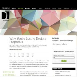 Why You're Losing Design Proposals