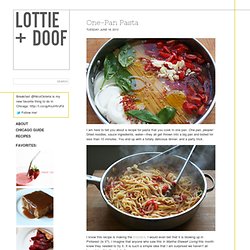 One-Pan Pasta