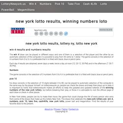 Lotto New York Powerball Results