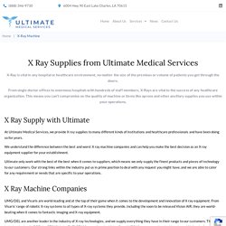 X-Ray Machine - Ultimate Medical Services
