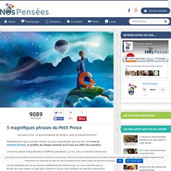 5 magnifiques phrases du Petit Prince