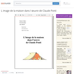 L image de la maison dans l œuvre de Claude Ponti - PDF Free Download