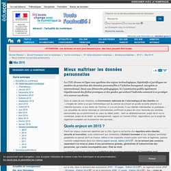 Mieux maîtriser les données personnelles
