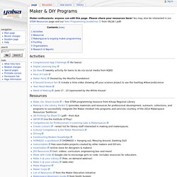 Maker & DIY Programs