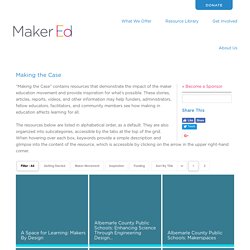 Making the Case - Maker Ed's Resource Library