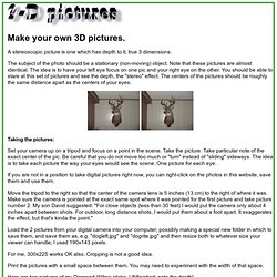 Making your own Stereoscopic Pictures and Viewer