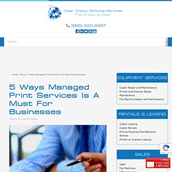 5 Ways Managed Print Services Is A Must For Businesses